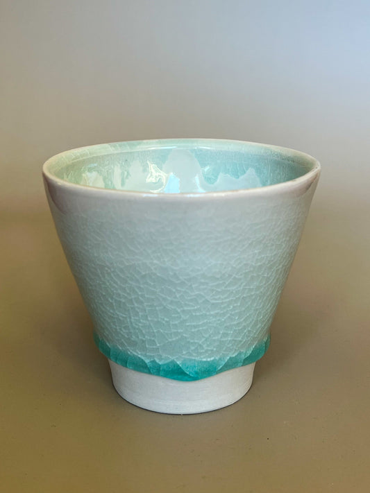 Cup in Blue Crackle Glaze