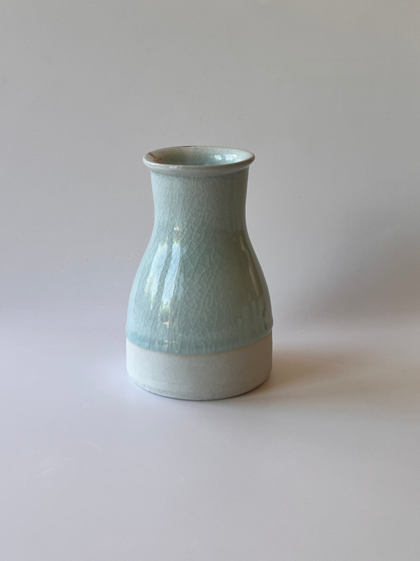 Sake Bottle in Blue Crackle Glaze